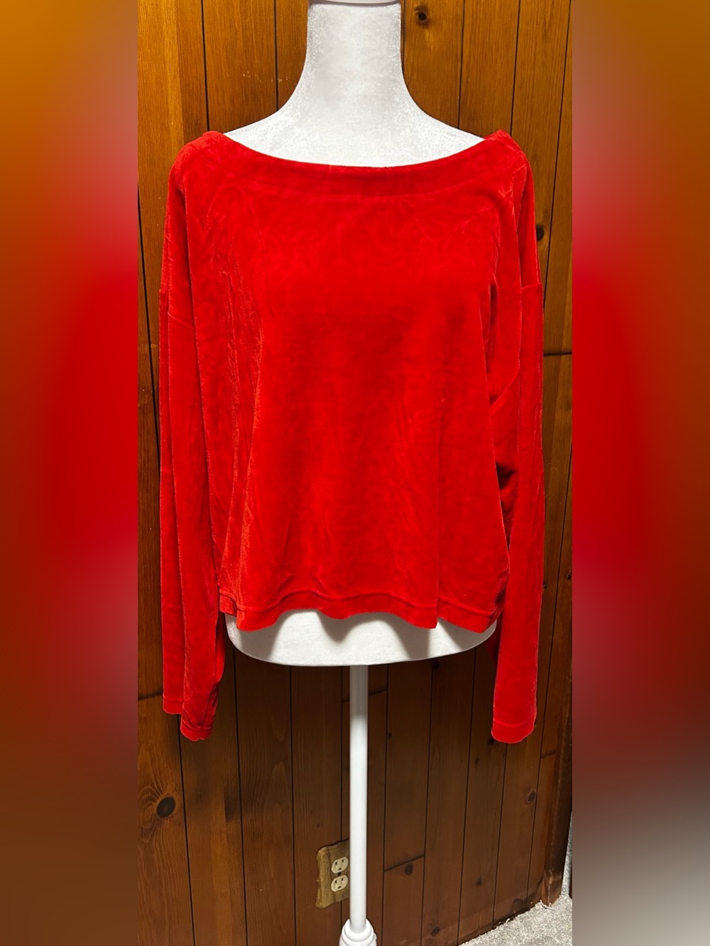 VTG Victoria's Secret Velour Loungewear Top L GOLD LABEL 90s Y2K Street